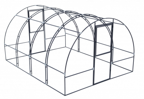 Теплица арочная из профильной стальной трубы НМК Мария Делюкс Премиум Дымоходы #1